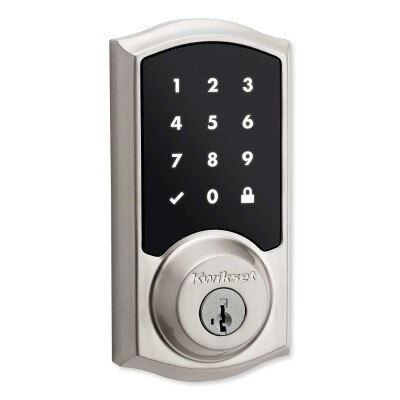 Kwikset SmartCode 916 Series Z-Wave Plus Traditional Touchscreen Electronic Deadbolt, Satin Nickel